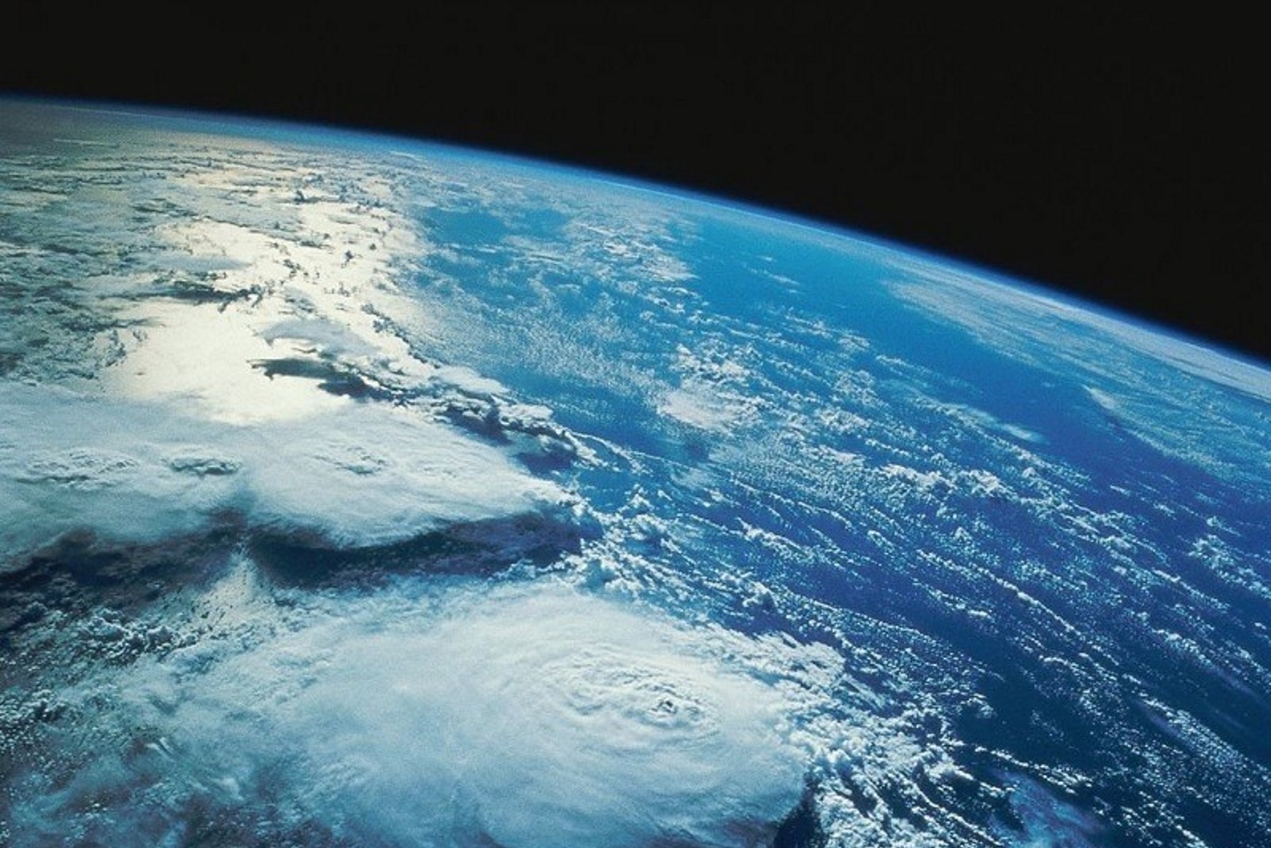 image of earth rising in space